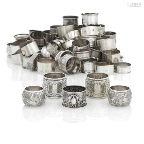 A COLLECTION OF NAPKIN RINGS