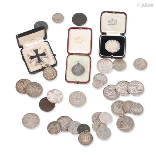 A COLLECTION OF COINS AND MEDALS