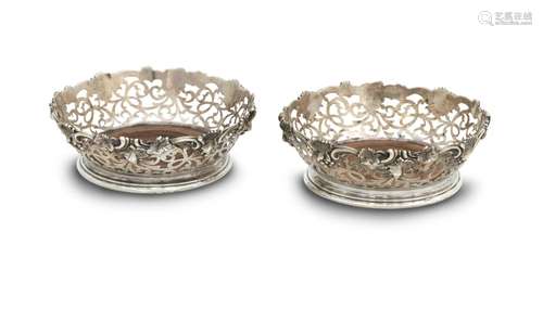 A PAIR OF VICTORIAN SILVER COASTERS