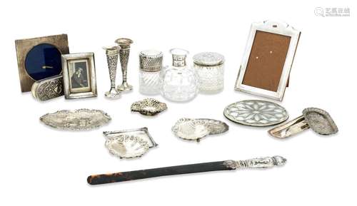 A COLLECTION OF SILVER DRESSING TABLE ARTICLES