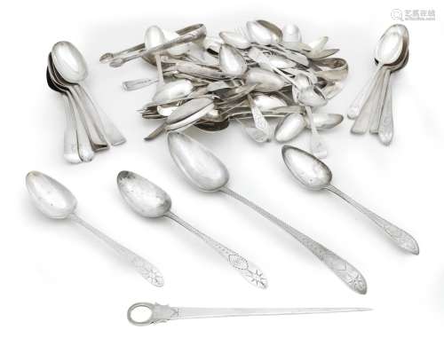 A COLLECTION OF IRISH SILVER FLATWARE