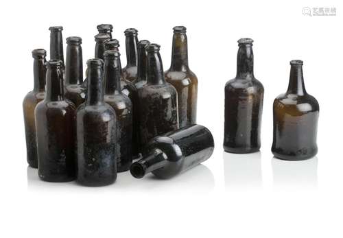 A COLLECTION OF FIFTEEN ENGLISH WINE BOTTLES