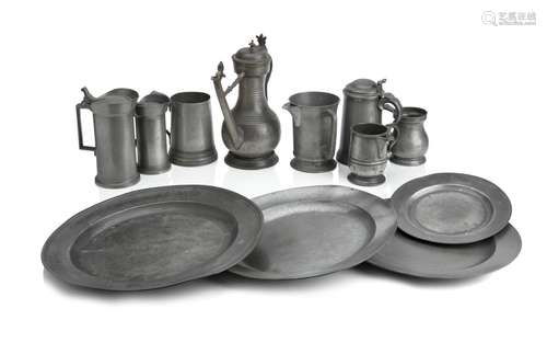 A COLLECTION OF BRITISH AND EUROPEAN PEWTER