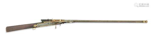 A INDIAN GILT-METAL MATCHLOCK GUN (TORADOR)