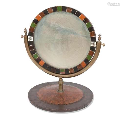 AN UNUSUAL IRISH REGENCY TOILET MIRROR