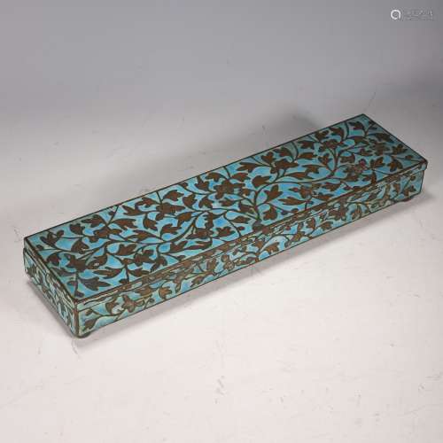 清 銅燒藍盒