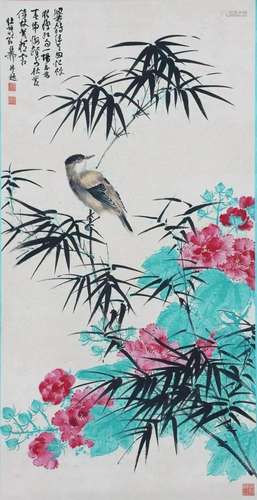 A Chinese Scroll Painting By Xie Zhiliu