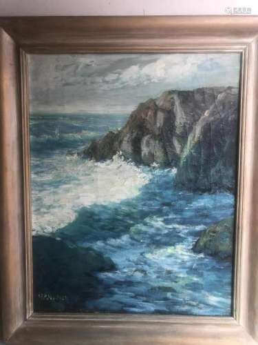 OIL PAINTING OF OCEAN VIEWS ON CANVAS
