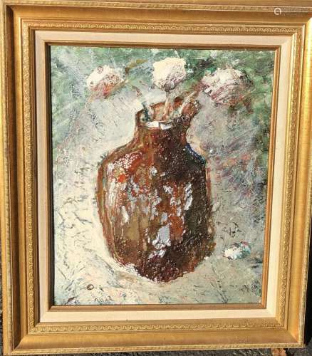 OIL PAINTING OF STILL LIFE ON CANVAS SIGNED
