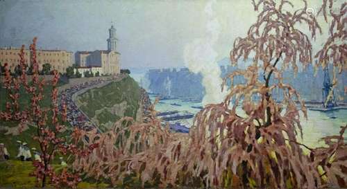 Oil painting May Day in Sevastopol Vladimirov Sergey