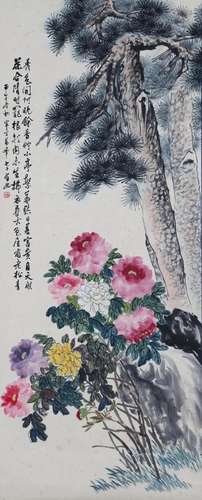 A Chinese Scroll Painting By Chen Banding