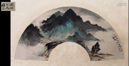 PREVIOUS COLLECTION OF CAO RULIN CHINESE FAN PAINTING