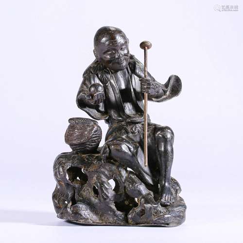 A Chinese Bronze Seated Figure Qing Dyn.