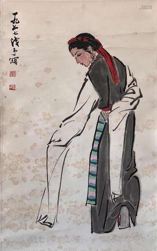 A Chinese Painting By Ye Qianyu