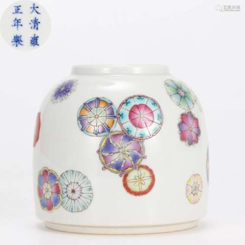 A Chinese Famille Rose Waterpot Qing Dyn.