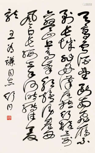 舒同（1905～1998） 行书《清平乐·六盘山》 立轴 纸本