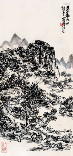 黄宾虹（1865～1955 ） 1952年作 黄山散花坞 立轴 水墨纸本