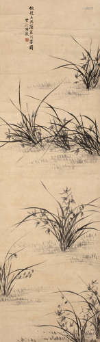 张敔（1734～1803） 兰蕙同芳 立轴 水墨纸本