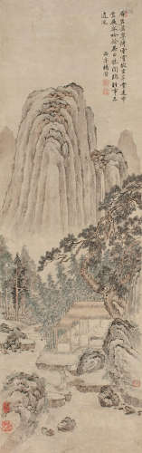 杨晋（1644～1728） 松壑幽居 镜框 设色纸本