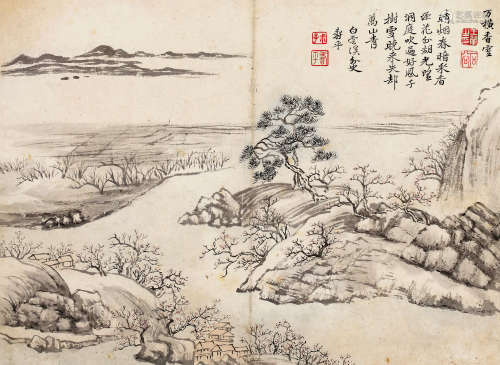 王翚（1632～1717） 万横香灵 立轴 设色纸本