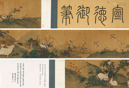 朱瞻基（1399～1435） 御摹黄筌花鸟图卷 手卷 设色绢本
