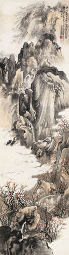 张善孖（1882～1940） 1931年作 黄山云巢胜景 立轴 设色纸本