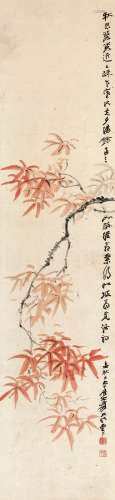 张大千（1899～1983） 1949年作 红叶 立轴 设色纸本