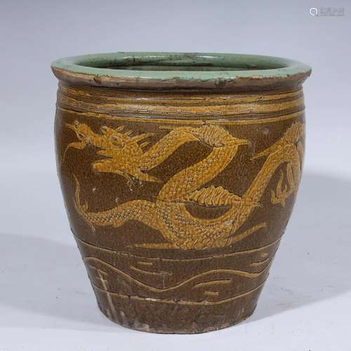 Chinese Ceramic Dragon Jar