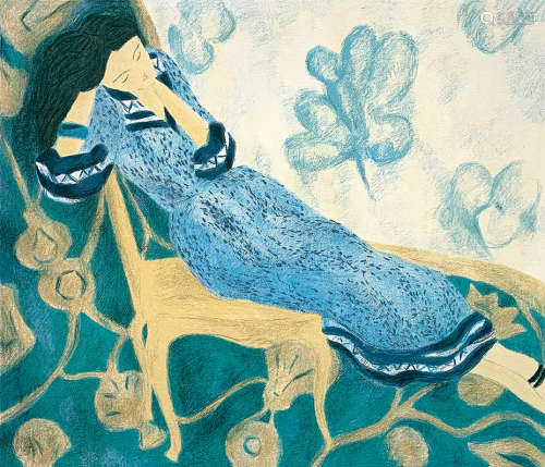 皮埃尔·彭贡潘 （b.1938） 水珠花纹长裙 版画 33/250