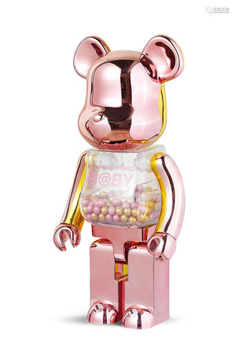 BE@RBRICK 电镀粉金千秋 1000% 材质：pvc