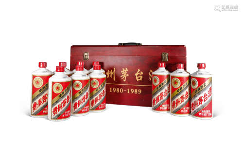 【增值送礼藏品】1980年 1989年 贵州茅台酒 五星 红木礼盒
