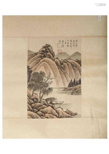 SIGNED HUANG SHASHOU (1855-1919). A INK AND COLOR ON