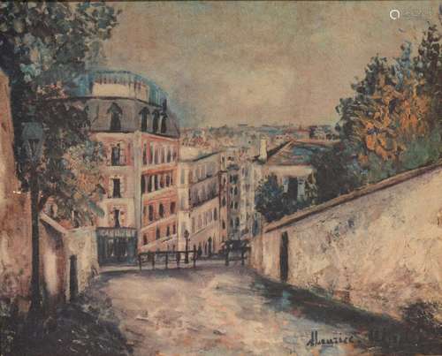 Oil Painting signed Maurice Utrillo