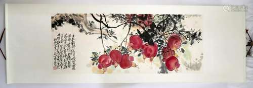 SIGNED GAO GUANHUA (1915-1999). A INK AND COLOR ON