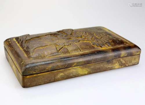 LARGE CHINESE DUAN INKSTONE 19th century and later.An