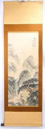 SIGNED LI KUNYANG. A INK AND COLOR ON SILK HANGING