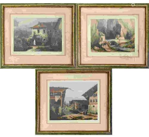 (3) A SET OF THREE FRAMED PRINTS 5.OH019.