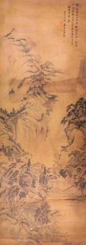 Chinese Silk Hanging Scrolled Painting