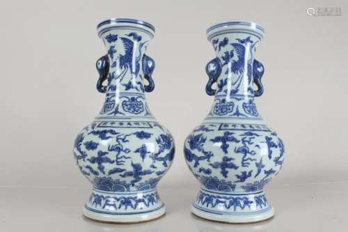 Collection of Chinese Blue and White Duo-handled
