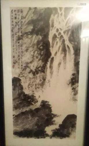 Chinese Paper Painting,Framed