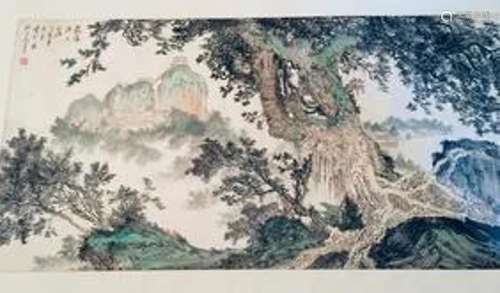 Chinese Paper Scrolled Painting, Estate collection