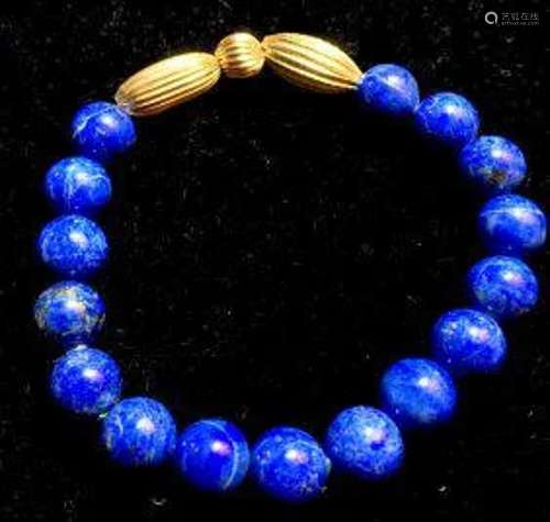 Bracelet, 14 K/ Lapis, Estate Jewelry