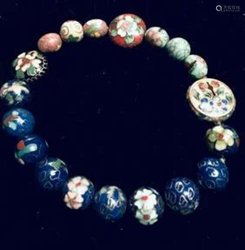 Cloisonne Bracelet, Estate Jewelry