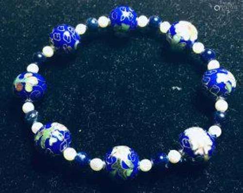 Cloisonne Bracelet, Estate Jewelry