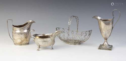 A George III silver sauce boat, William Skeen, London 1764, ...