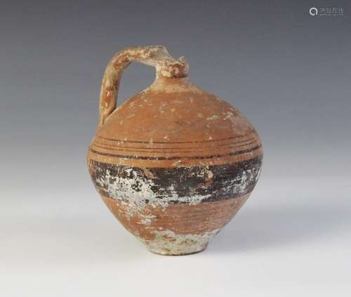 * Ancient Cypriot Iron Age pottery flask c750BC - 700BC, 12c...