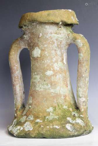 A fragment of a terracotta amphora vase of large proportions...