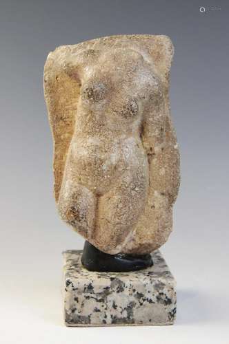 A limestone relief of Aphrodite, 15cm x 9cm Provenance: Ex A...