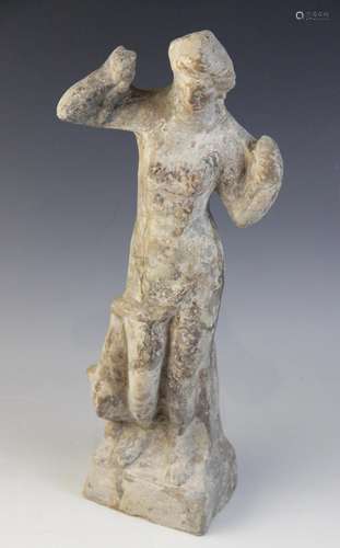 A Hellenistic terracotta figure of Aphrodite Anadyomene, a d...