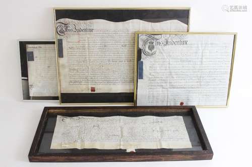 A William & Mary indenture on vellum, dated 1692, betwee...